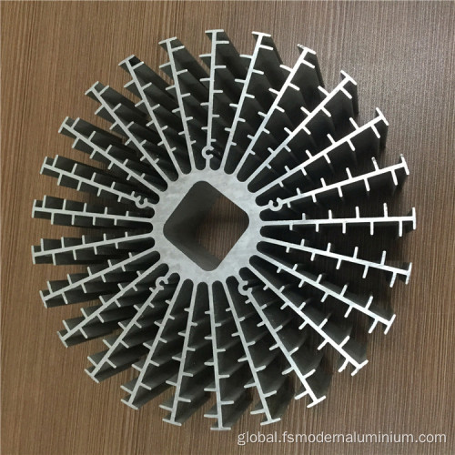 Round Aluminium Extrusion Heat Sink Custom Made Extruded Aluminum Heatsinks for Led Lighting Manufactory